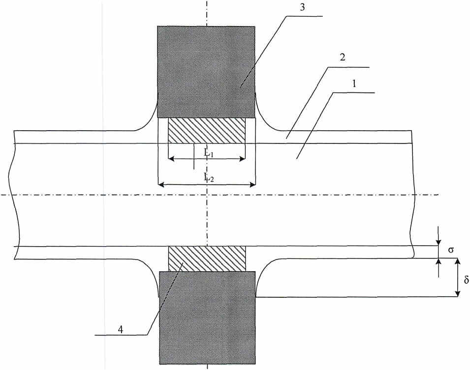 Firestill. Конструкция узла пересечения воздуховода с ограждающей конструкцией. Вариант 1
